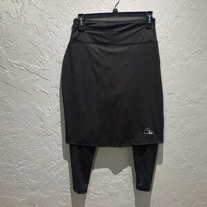 Chic Black Pencil Skirt with Leggings